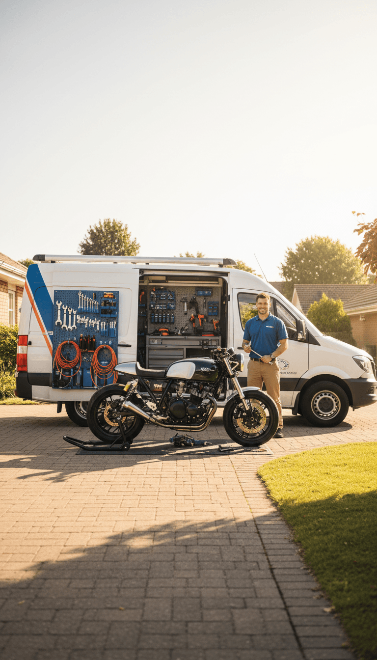 Mobile service van equipped and ready at customer location